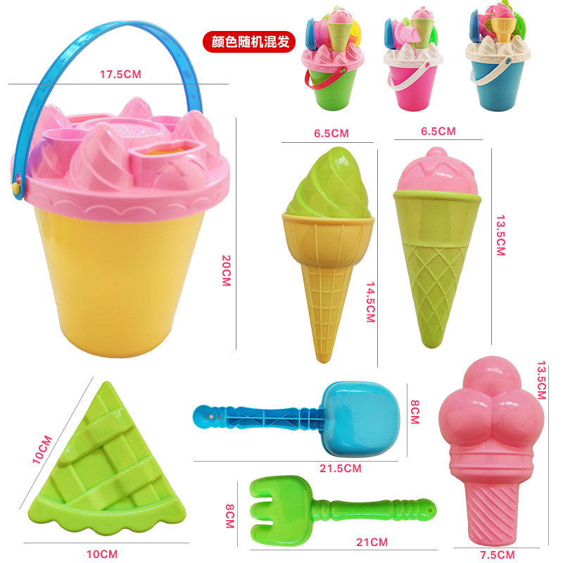 Children's beach bucket suit water playing sand plastic car sand pool toy batch park hot seller