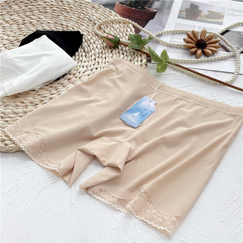 Cool Pint PK Briefs Sexy Unmarks Breathable Ice Silk Thin Sans Silk Antibacterial Anti-Walking Light Safety Flat Foot Safety Pants