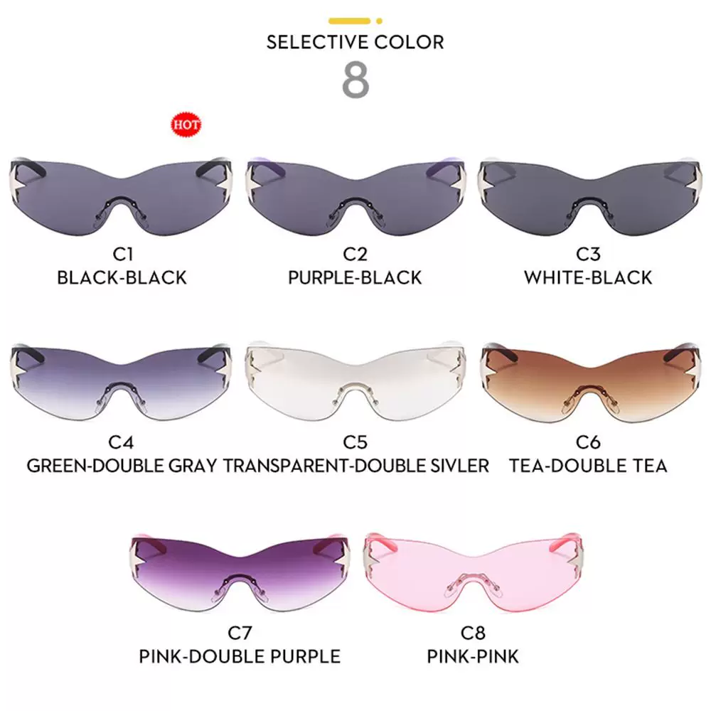 Очки солнцезащитные PUNK One PIECE SUNGLASSSES GOGGLE New Y2K RIMLESS SUN GLASSES