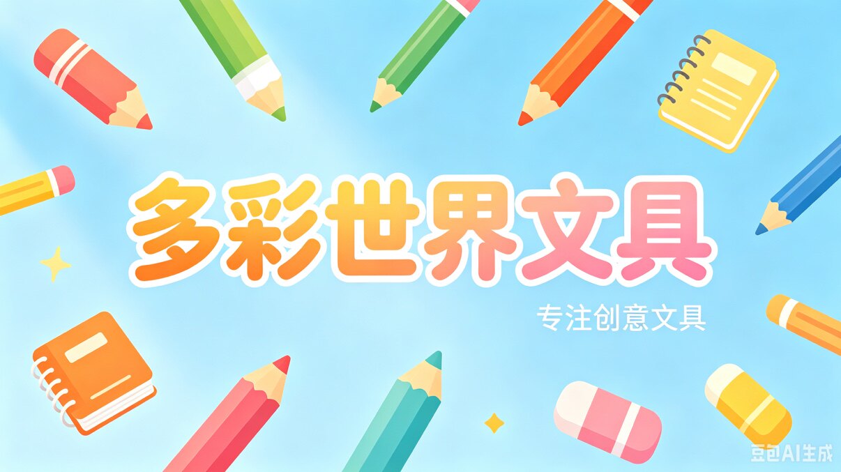 多彩世界文具的LOGO