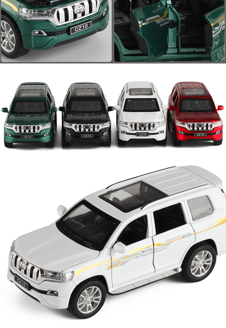 6 cửa mở 1:32 Toyota Prado hống hách mô phỏng off-road Cửa hợp kim mô hình đồ chơi sưu tập đồ chơi - Chế độ tĩnh xe đồ chơi trẻ con