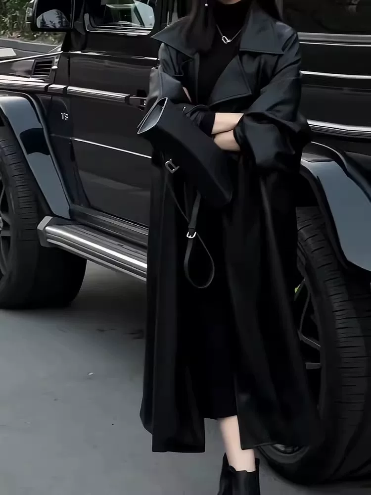 Модное осеннее trench coat, стиль высокого качества, свободная посадка, корейский стиль, средняя длина