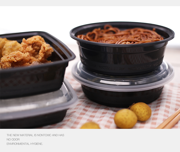 Y900 Xiang Yun mô hình hộp ăn trưa hình chữ nhật dùng một lần Mỹ hộp đóng gói takeaway hộp ăn trưa đen châu Âu - Hộp cơm điện sưởi ấm bộ hộp cơm giữ nhiệt lock&lock easy carry 2l lhc8039