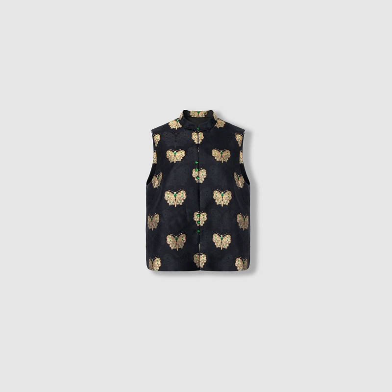 Plus-Size Women's Clothing for April 9Th, Fat mm 2026 Summer, Qian Xiaoping's Shangjiuqiao Gold-Woven Treasure-Patterned Song Brocade Vest