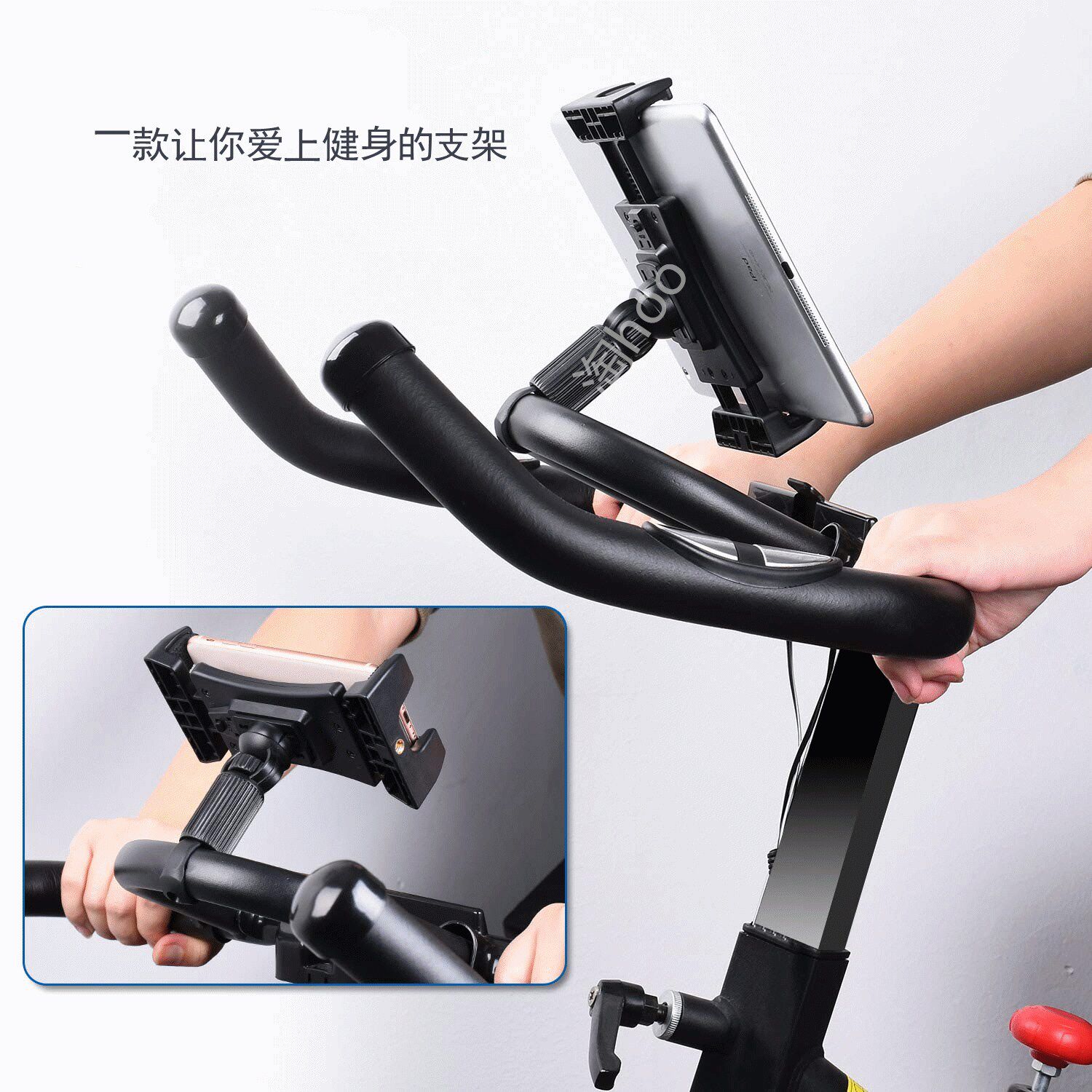 ipad bracket exercise bike elliptical machine microphone microphone pole mobile phone tablet universal clip car seat headrest