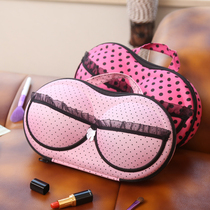 Travel anti-pressure bra bag portable underwear storage and finishing bag Bra-shaped belt carrying portable mesh bra box