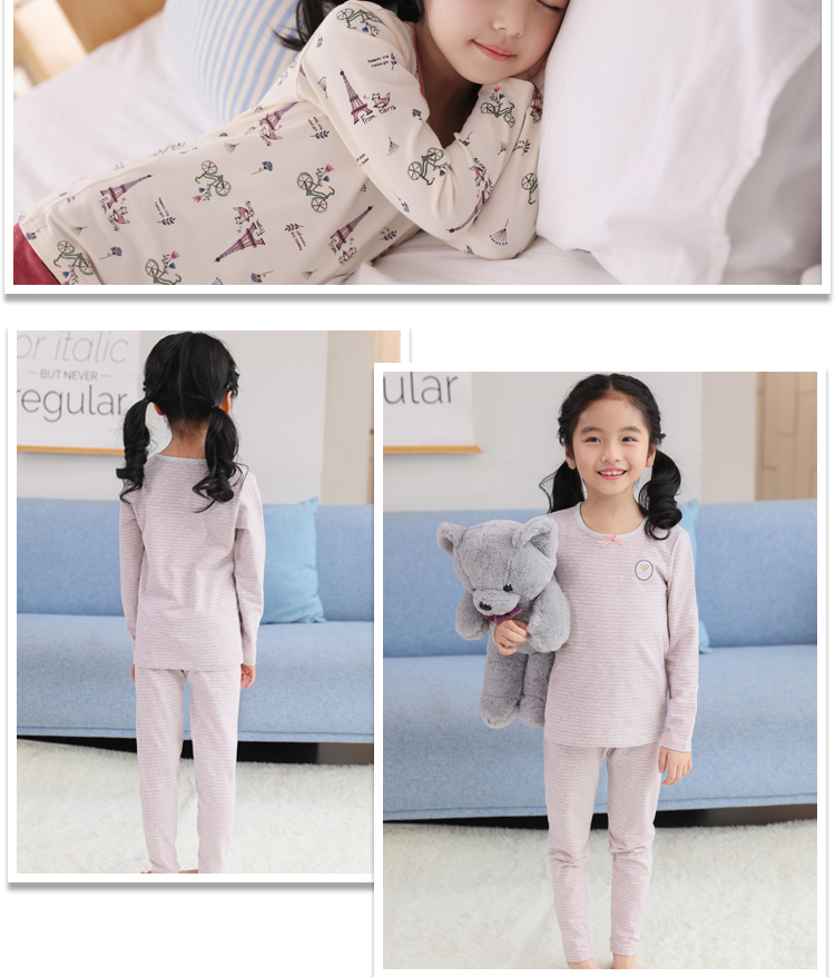 2018 InBron Girls Bộ đồ lót cotton Lycra Quần áo mùa thu trong quần lót trẻ em mùa thu và mùa đông 30350, v.v. bộ đồ giữ nhiệt cho bé