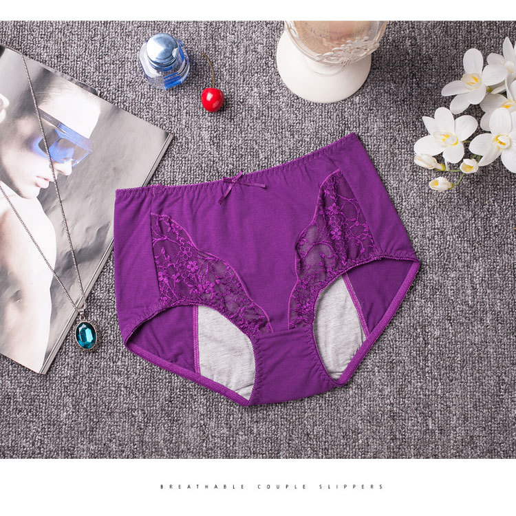6 gói Ying Kaili cotton nguyên chất ren cao eo không thấm nước kinh nguyệt nữ đồ lót quần sinh lý 9049 9053 đồ lót trẻ em