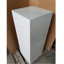 Artificial elegant white marble simple base model house sales office high-end table pedestal living room stone seat