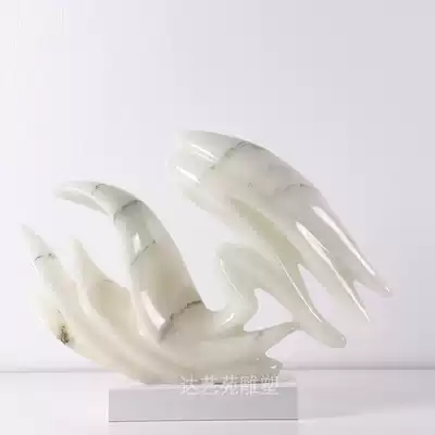 Modern sculpture art ornaments desktop countertops imitation stone small ornaments home living room office artwork