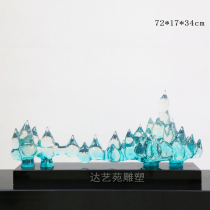 Creative Fashion Hotel Sculpture Decoration Ornaments Abstract Transparent Resin Art Sales Office Soft Accessories