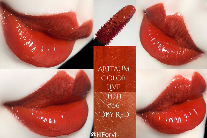 Hàn Quốc ARITAUM Amore Color Live Lip Gloss Dye Soft Mist Love Lip Glaze Số 6/9 - Son bóng / Liquid Rouge