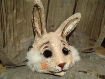 Latvian Rabbit◇Handmade Alice in Wonderland playing card rabbit Halloween ball mask