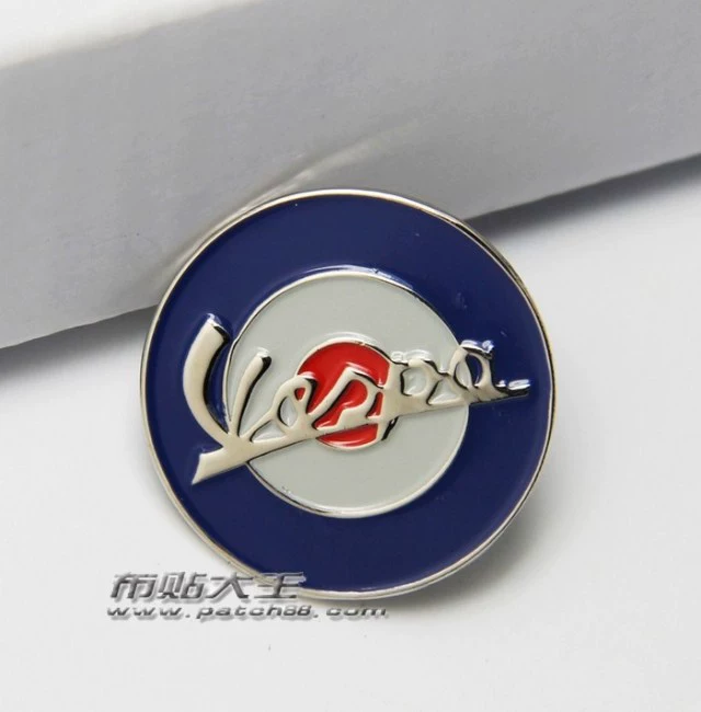 Vespa xe máy logo logo đầu máy kim loại huy hiệu trâm pin trâm 25MM