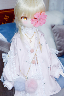 taobao agent [Re -engraving booking] BJD 4 -point MDD small white wax off -shoulder shirt baby jacket set