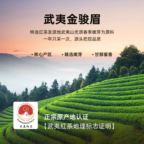 [Новый продукт] Huaxiangyuan Специальный черный чай Huaxiangyuan Wuyishan Подарочная коробка для золотых бровей 256 г Подарочный сувенир