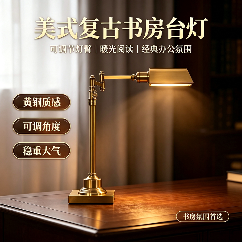 Loft American Country Retro Industrial Style Bronze Bedroom Study Creative Long Mechanical Arm Work Desk Lamp