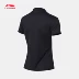 Li Ning áo sơ mi polo ngắn tay phụ nữ loạt đào tạo mới quần áo thể thao ve áo thể thao ngắn APLN004 - Áo polo thể thao