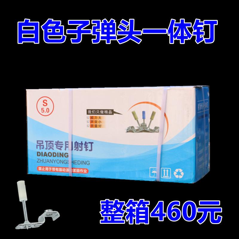 White Bullet-Shaped Ceiling Nails, Ceiling Installation Tool, Integrated Nails, Cement Nails, Steel Nails, High-End 6Mm/8Mm Special Nails