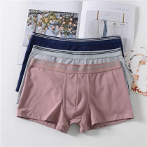 3-Piece mens underwear cotton boxer breathable and comfortable simple boxer pants young middle waist solid color short pants