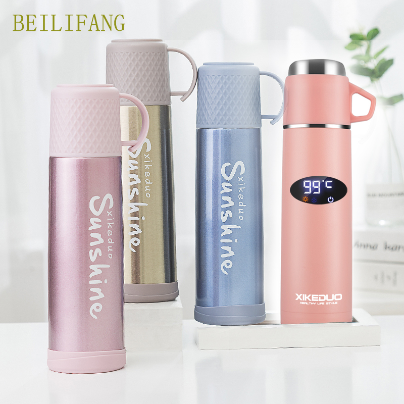 Insulation cup girl heart ins cute portable children's water cup large-capacity simple student kettle cup custom