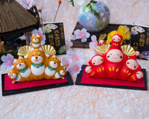 Japan imports dragon tiger for handmade clay chai dog swing piece home decoration Blessing Happiness Damo Wedding Gift Opening