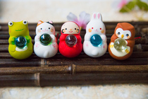 Spot Japanese Dragon and Tiger Recruiting Fortune Ceramics Cute Cat Rabbit Car Tilt with Fu Sign