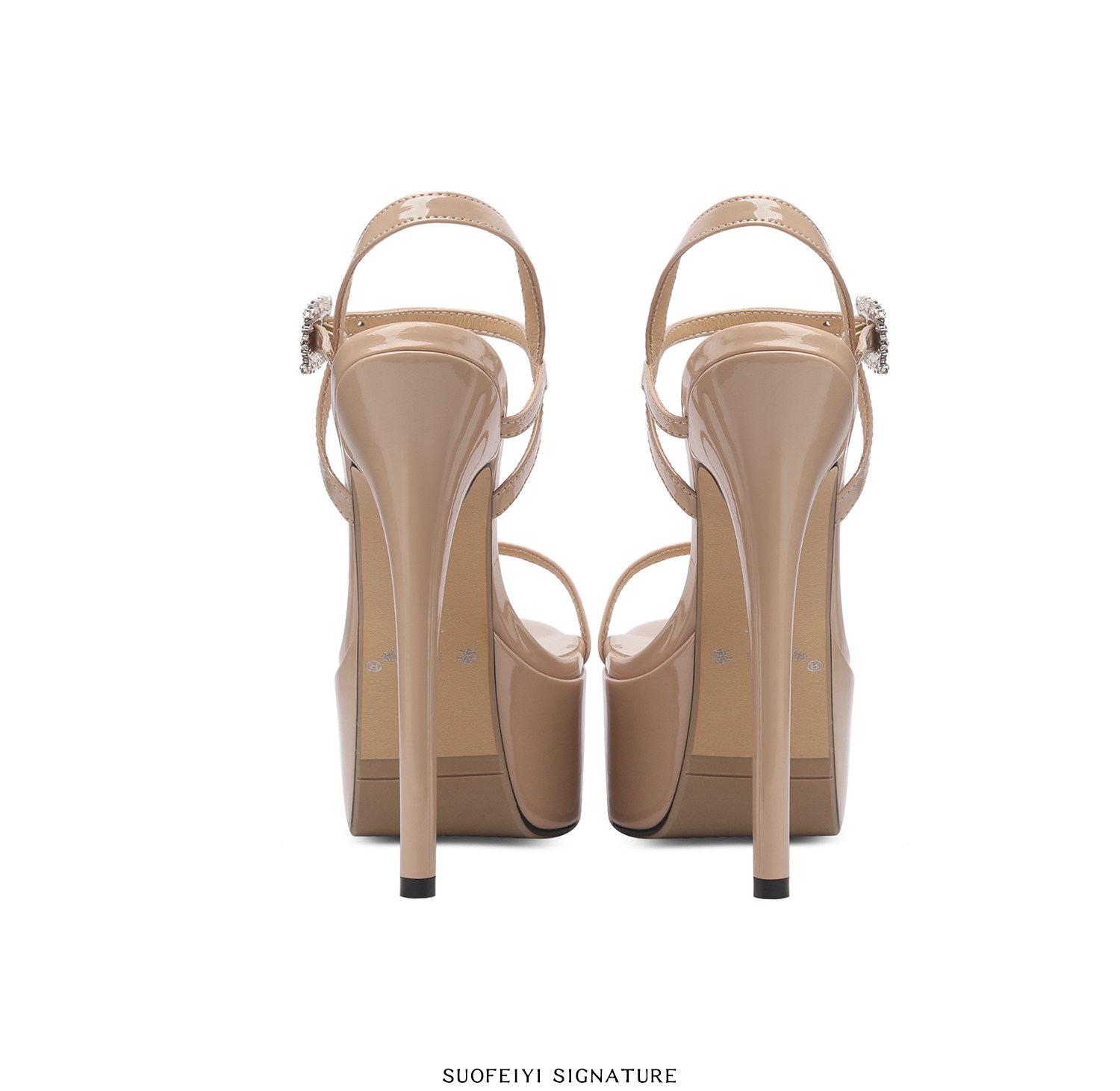 Sandal cao gót nữ mũi nhọn quai mảnh đế dày platform gót 12-15 cm — Đen Cao Gót 12cm, Mơ Cao Gót 12cm, Đen Cao Gót 13cm, Mơ Cao Gót 13cm chi tiết 7