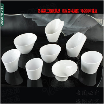 Melamine imitation porcelain side dish tableware angled bowl