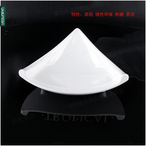 Fengmei melamine cutlery special dish 8 inch triangular disc white imitation porcelain disc subpastry disc anti-fall P178