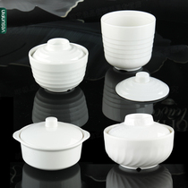 Fengmei A5 Melamine Tableware Steamed Rice Fast Food Restaurant Steamed Vegetable Bowl 5 Inch Inclined Grain Soup for Imitation Porcelain Stew Bowl B411