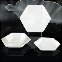 Fonmette Porcelain Imitation Porcelain Tableware Hotel Melamine Disc 6 Inch Plastic Vegetable Dish Heat Resistant P071 Soup Pan Irregular