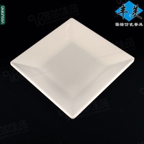 Fonmeiamine imitation porcelain tableware hotel 6 3 inch square pan square plate plastic vegetable dish anti-fall P537
