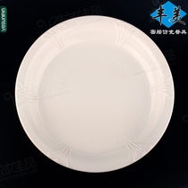 Fengmei melamine tableware hotel imitation plate 10 inch lace soup plate disc large deep plate stewed prawn plate 5014