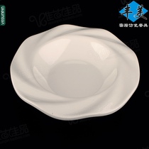Fengmei special dish dish melamine bowl 9 inch wide side soup plate imitation porcelain plate restaurant special plate deep plate P145