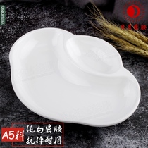 Sun and moon melamine A5 imitation porcelain tableware hotel restaurant special shaped seasoning plate Yuanbao taste dish special creative dish 0355
