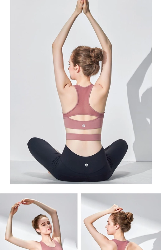 Jade Bird Yoga Wear Women Summer Thin Fashion Shockproof Gathering Running Fitness Tops Slim Beauty Back Sports underwear - Đồ lót thể thao