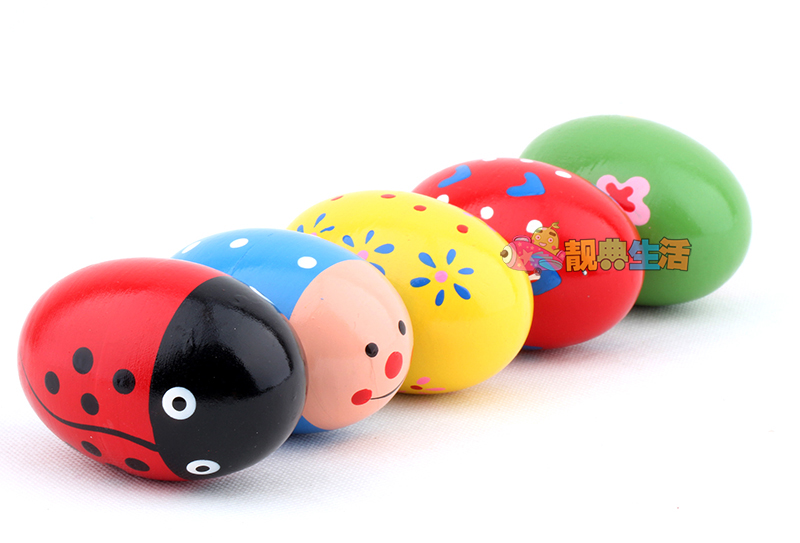 Nhạc cụ cổ điển Orff đẹp bằng gỗ dễ thương trứng cát đồ chơi trẻ em bộ gõ bán mua đồ chơi âm nhạc cho bé