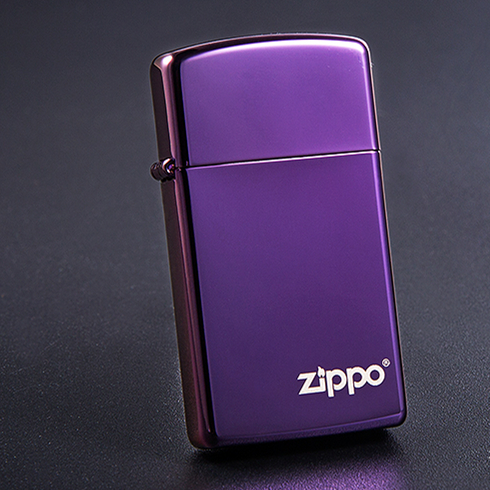 Zippo芝宝打火机正品带美国本土红封条紫冰窄机标志原装正版