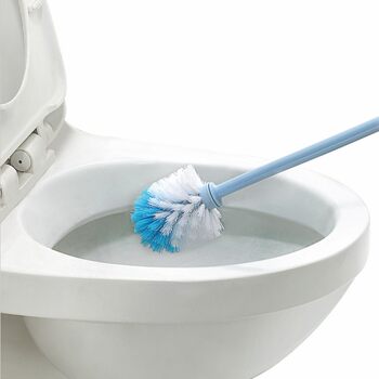 Plastic toilet brush, hard bristle toilet brush, long handle solid toilet brush, toilet brush, toilet brush, bathtub brush
