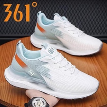 361 degree men's shoes, 2024 spring/summer new sports shoes, running shoes, casual and versatile mesh breathable small white shoes, authentic