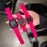 Red Watch Girls 2024 Новая женская легкая роскошная роскошная ниша красные студенты девочки смотрят дофамин