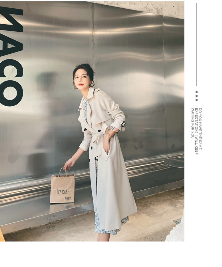Women's Mid-length Trench Coat Elegant British Style For Petite_voghion.com