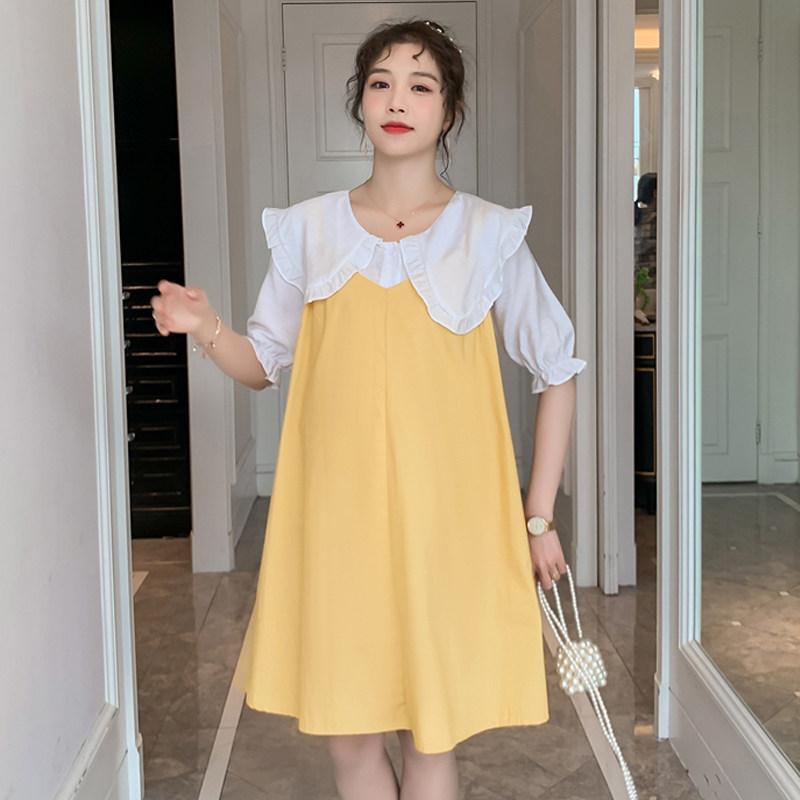 Maternity summer short sleeve dress short size summer skirt summer slip dress fashion style suit summer