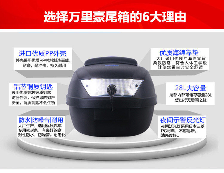 Wanlihao E32 xe máy điện đuôi thùng lưới thông minh i búp bê lớn bê m1n1 thân cây thùng đựng đồ cho xe máy