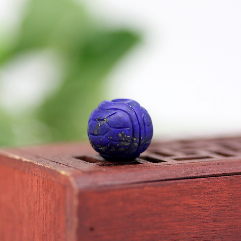 Lapis lazuli rich armor double-sided beads carving hanging old mine bucket beads separated beads multi-treasure bracelet Buddha beads hand string diy accessories