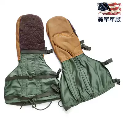 Military fan collection US military version of the original M1949 extremely cold double-layer thick sheepskin gloves pilot alpaca wool American production