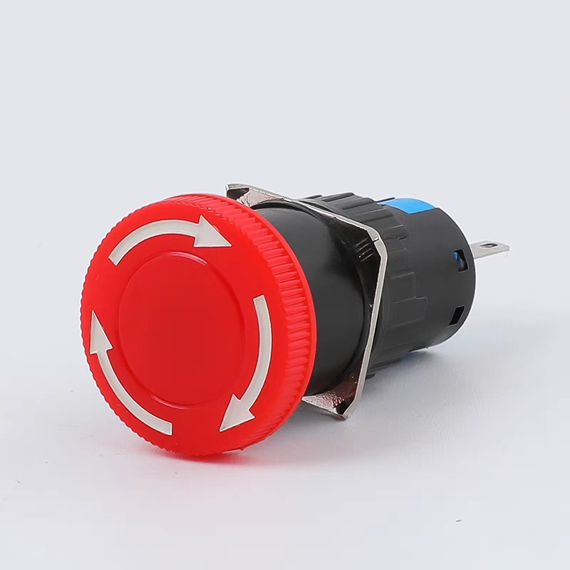 Xiangpu emergency stop button LA16-11ZS round large head small head mushroom emergency power cut normally closed switch 16mm