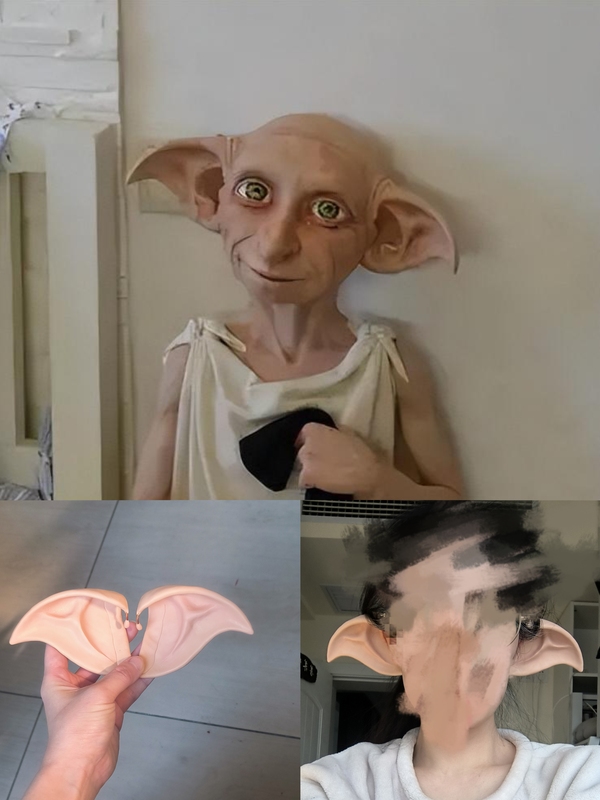 Harry Potter Elf Dobby Cosplay Ears, Yang Di's Same Style Cosplay Elf Ears Harry Potter Elf Dobby Cosplay Ears, Yang Di's Same Style Cosplay Elf Ears