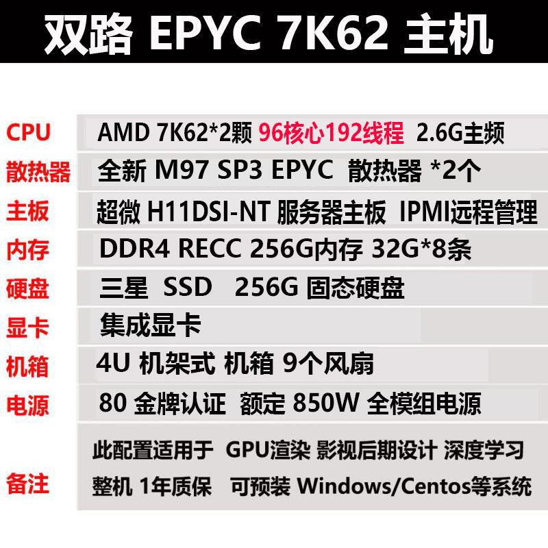 Amd Epyc Dual-Channel 7K62 7B12 Finite Element Simulation Computing Computer
